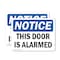 Signmission This Door Is Alarmed OSHA Notice Sign, Vinyl Decal, 5in W x 3.5in L, 2PK OS-2PACK-NS-D-35-L-16673 - alternate 1